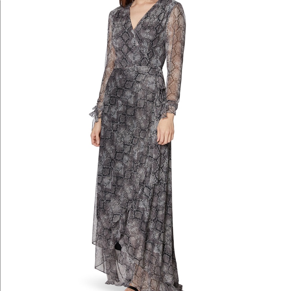 Betsey Johnson Petite Snake-Embossed Maxi Dress